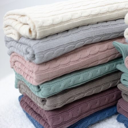 Baumwoll Strick - Sophie - Zopfmuster - mauve